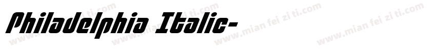 Philadelphia Italic字体转换